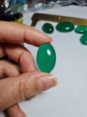 سنگ عقیق سبز رنگ دامله بهسازی زیبا 3566