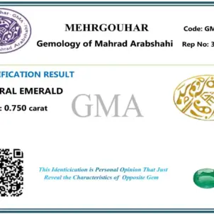نگین زمرد اصلی شفاف شناسنامه دار 250755
